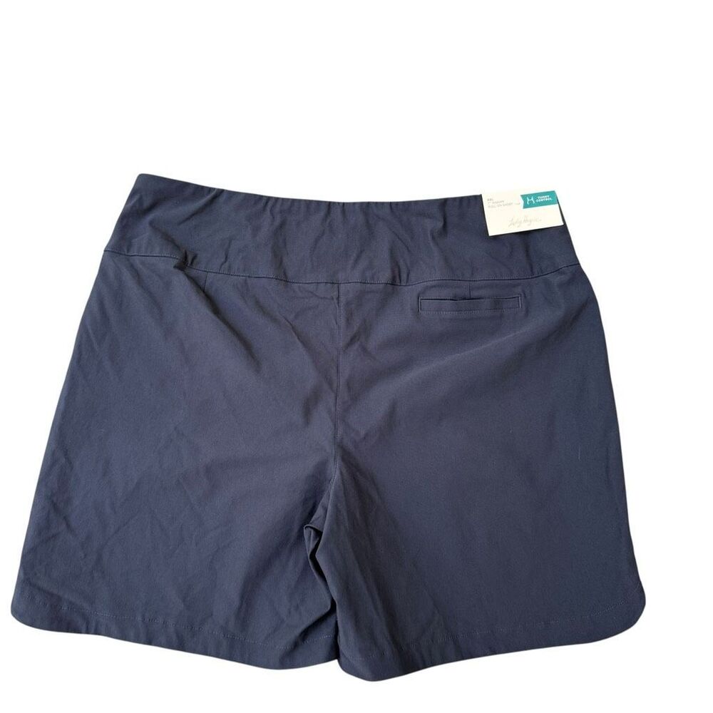 Lady Hagen Shorts Women's Size L 7” Tummy Control Golf navy blue Wicking NWT - Picture 2 of 7